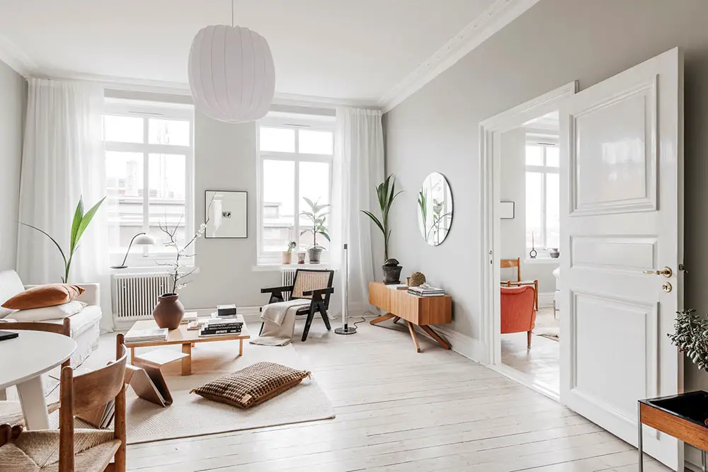瑞典哥德堡优雅日式北欧风公寓设计-12