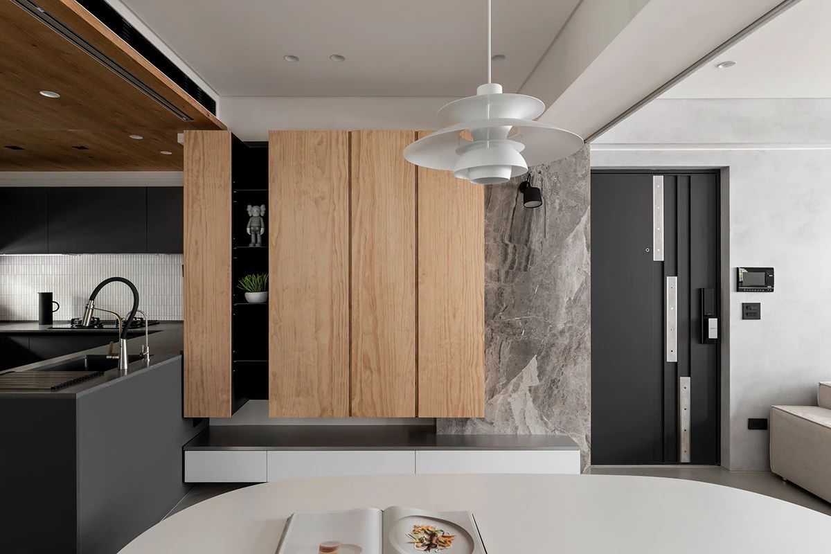 黑白配温暖明亮 70㎡家居设计-20