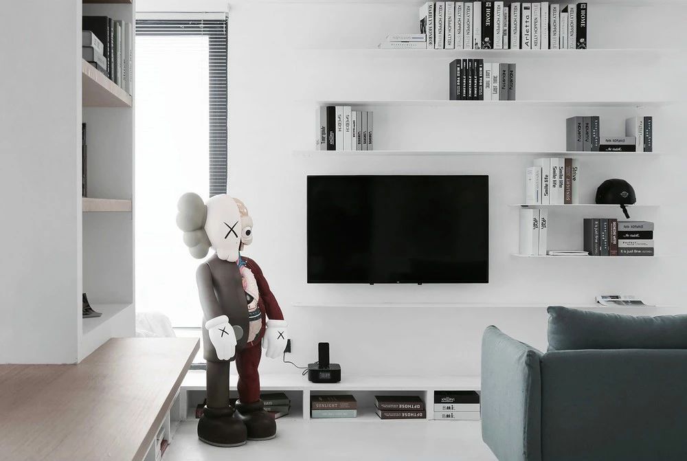 城市岛简约住宅设计,黑白灰打造艺术空间-11