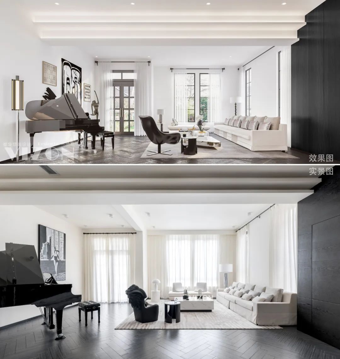 黑白艺术空间,自然与音乐的和谐奏鸣-33