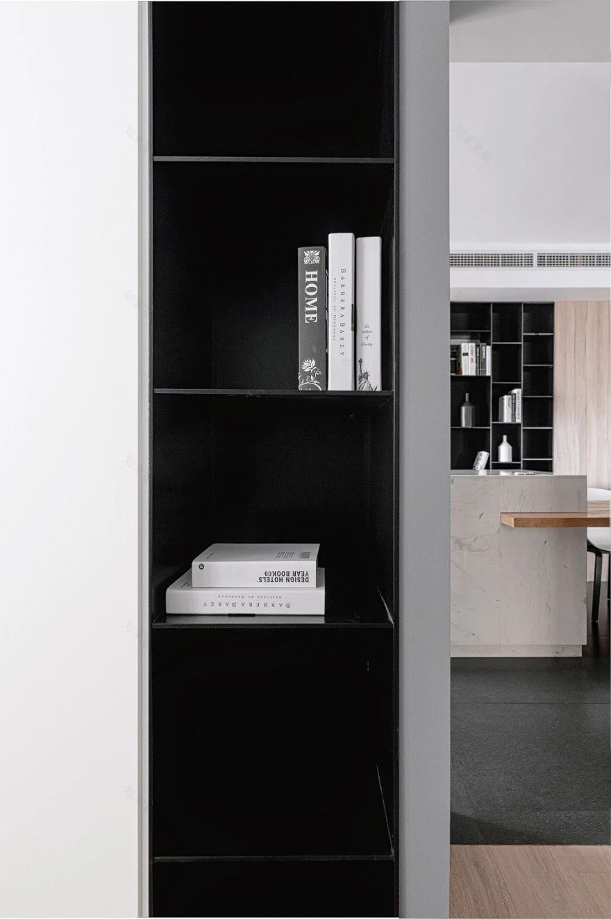 城市岛简约住宅设计,黑白灰打造艺术空间-36