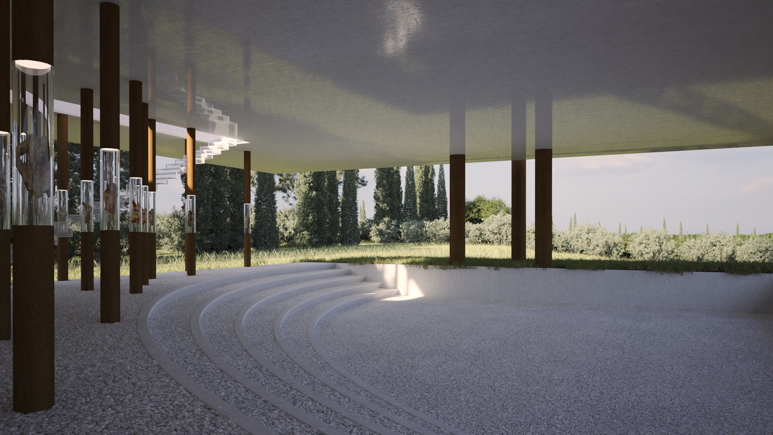 博物馆提案在考顿钢灯柱中展示漂浮的小雕像-54