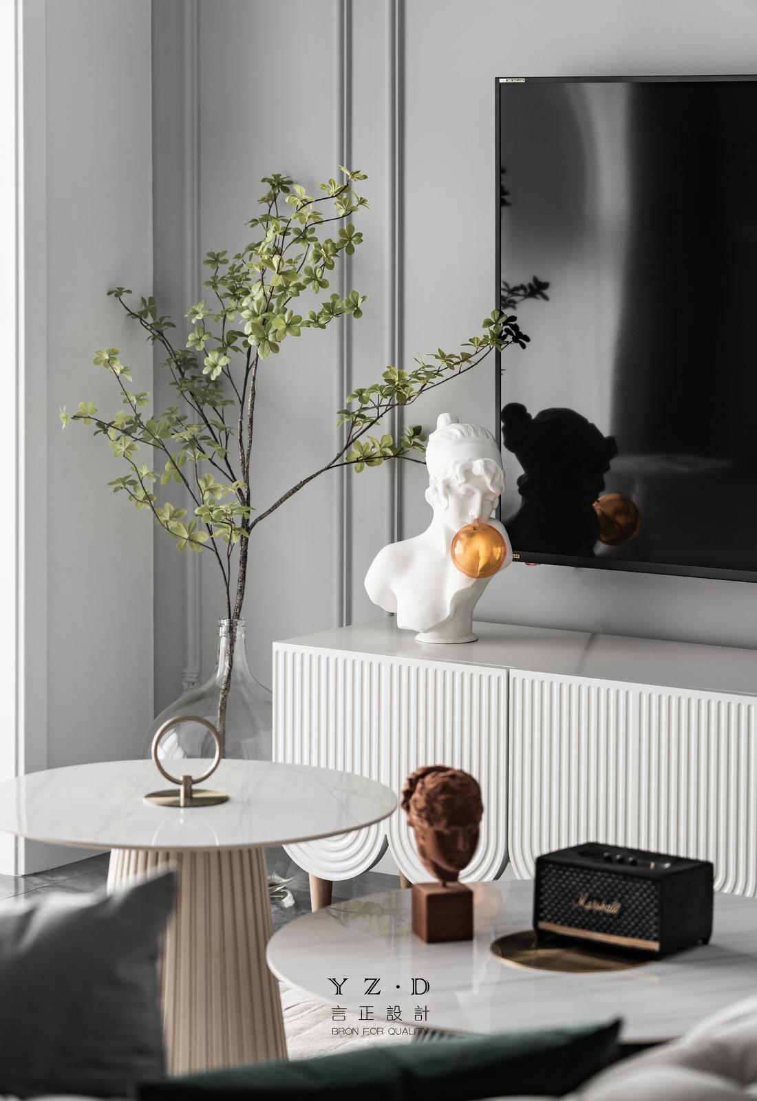 120㎡法式轻奢风无敌江景房设计丨言正设计-24