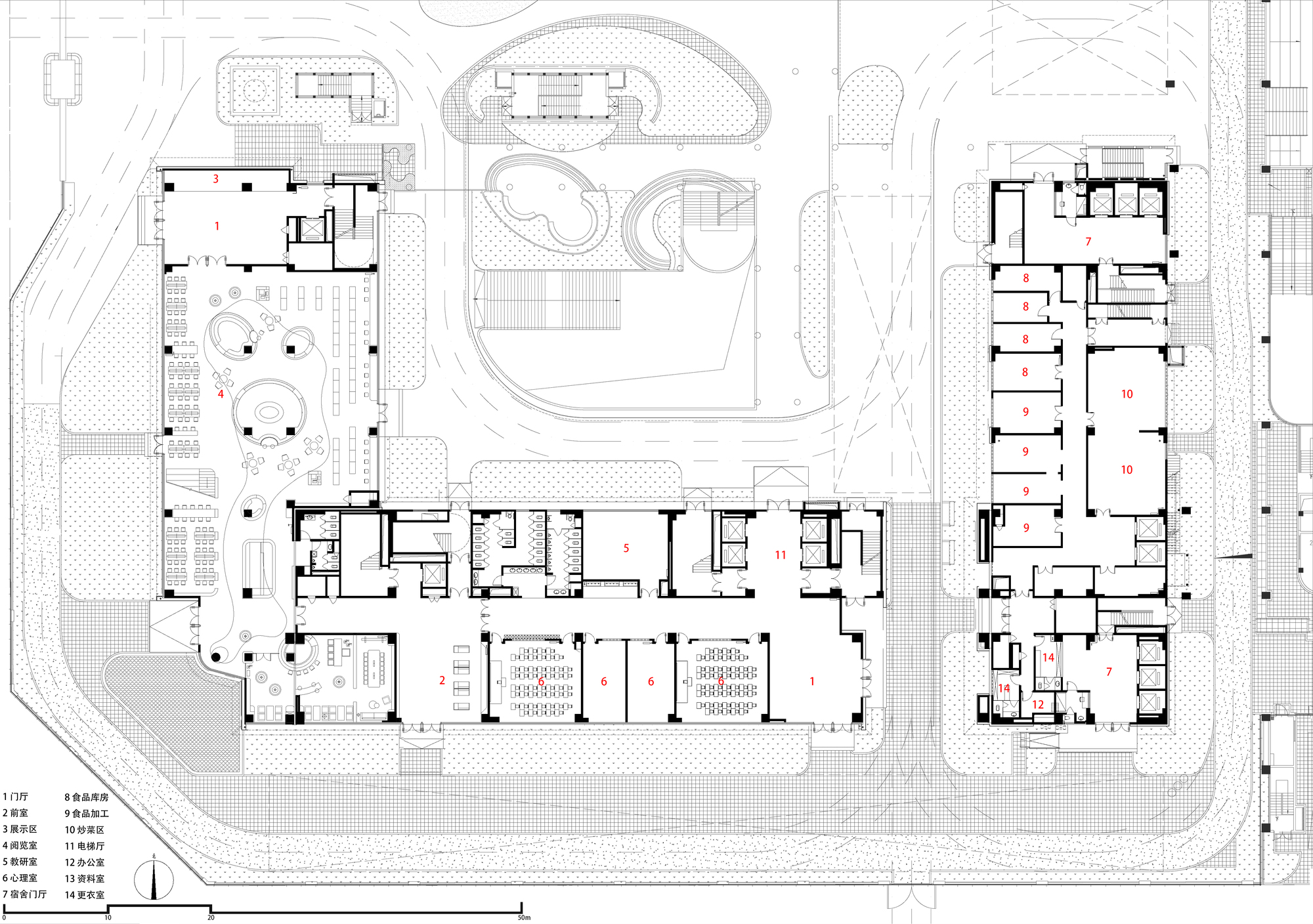 西安高新一中扩建及社会共享停车场丨中国西安丨中国西南建筑设计研究院曲培青工作室-71