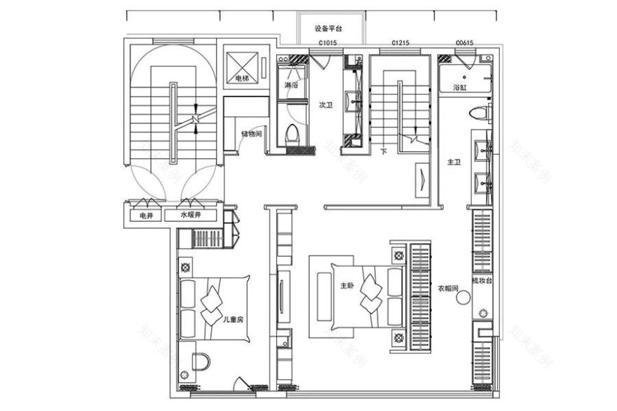 菏泽绿地城叠墅样板间丨中国菏泽丨上海栖丞室内设计工程有限公司-27
