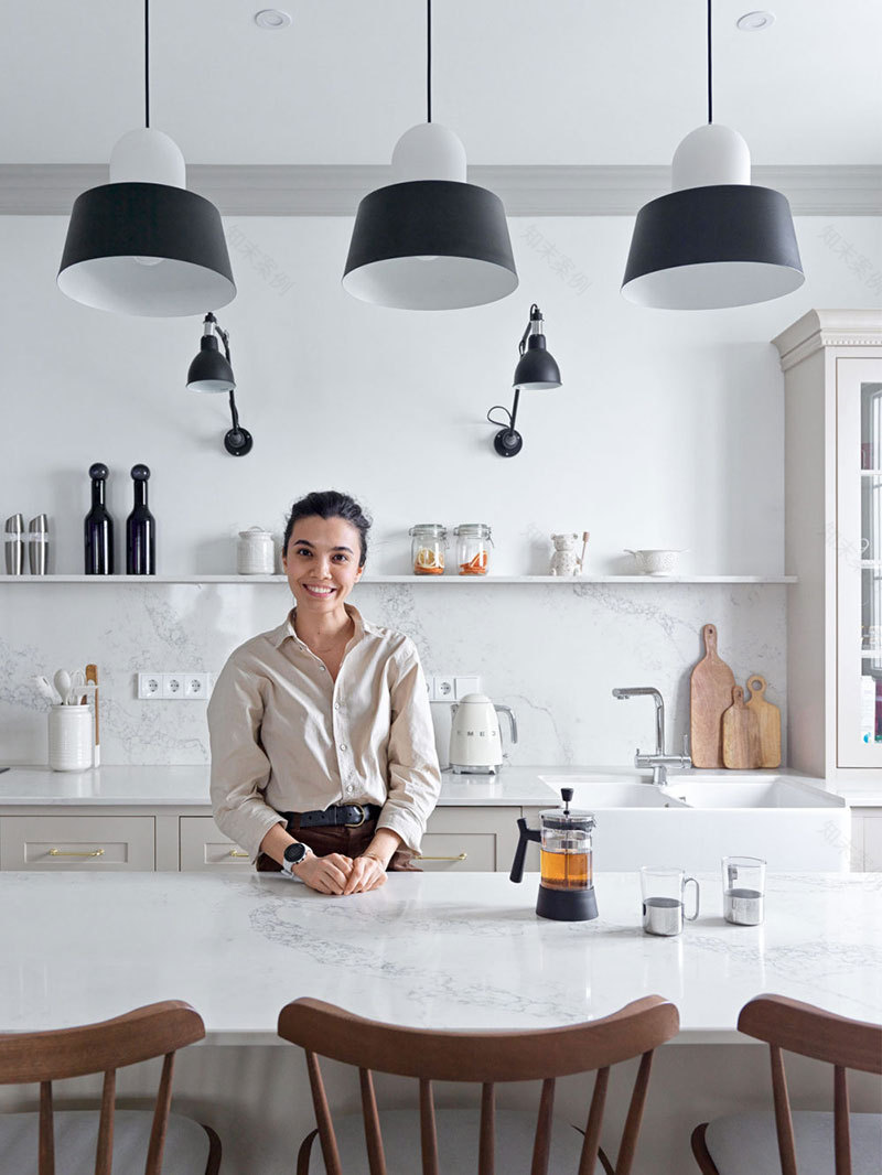 现代风格与古典元素的完美融合 | 明亮公寓设计-8