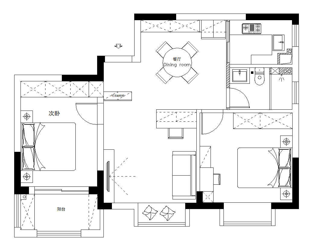 85㎡北欧风中海桃源里，小户型大设计！-8