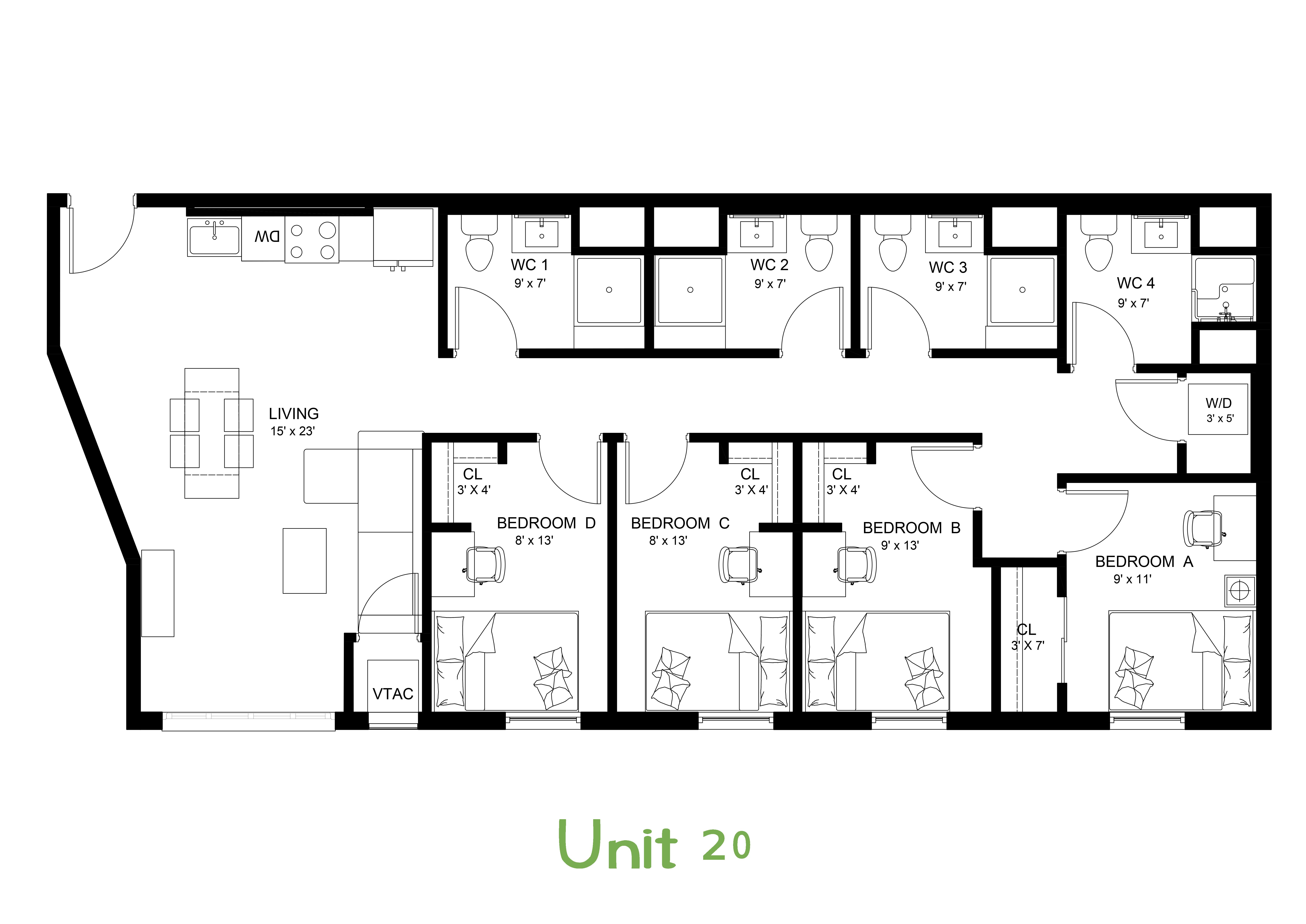 20 Housing units 3D plans-27