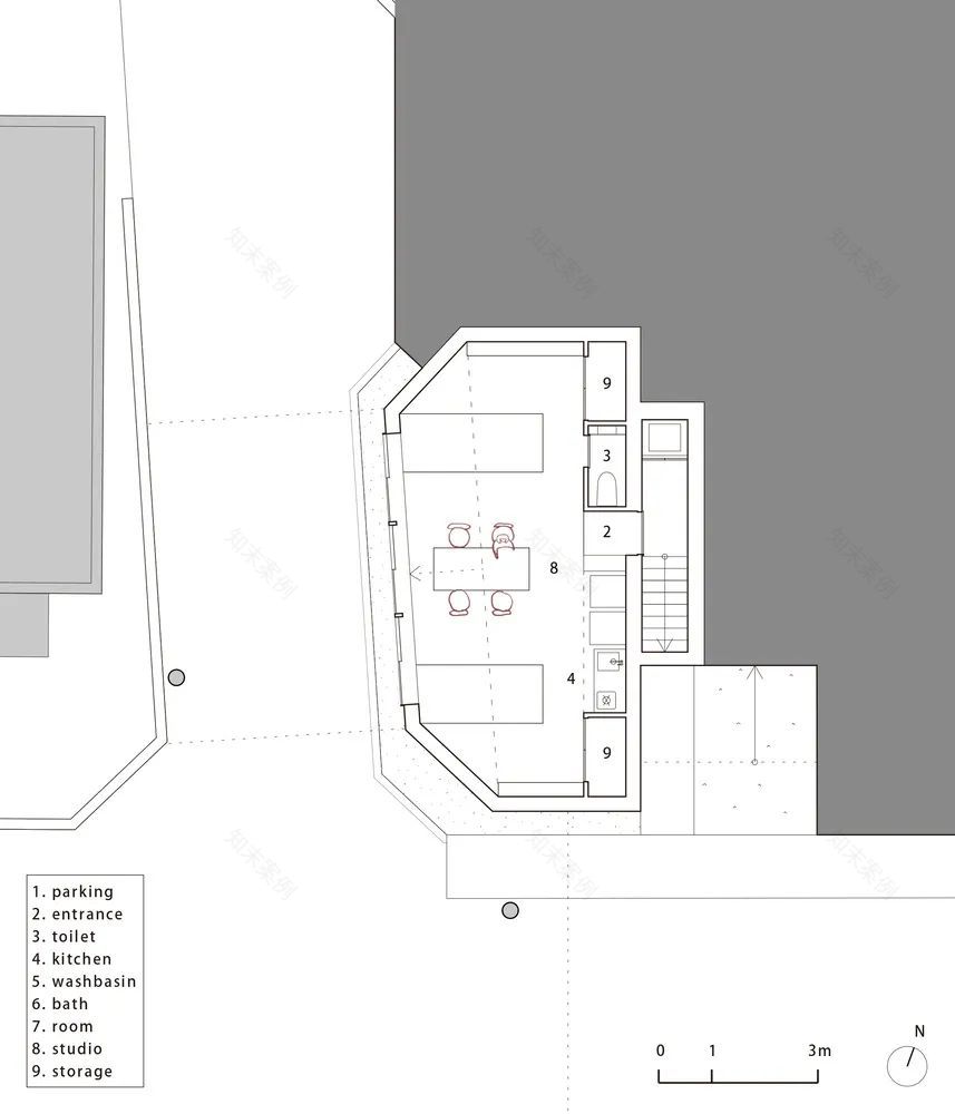 邻里互动的倾斜天花板公寓设计-20