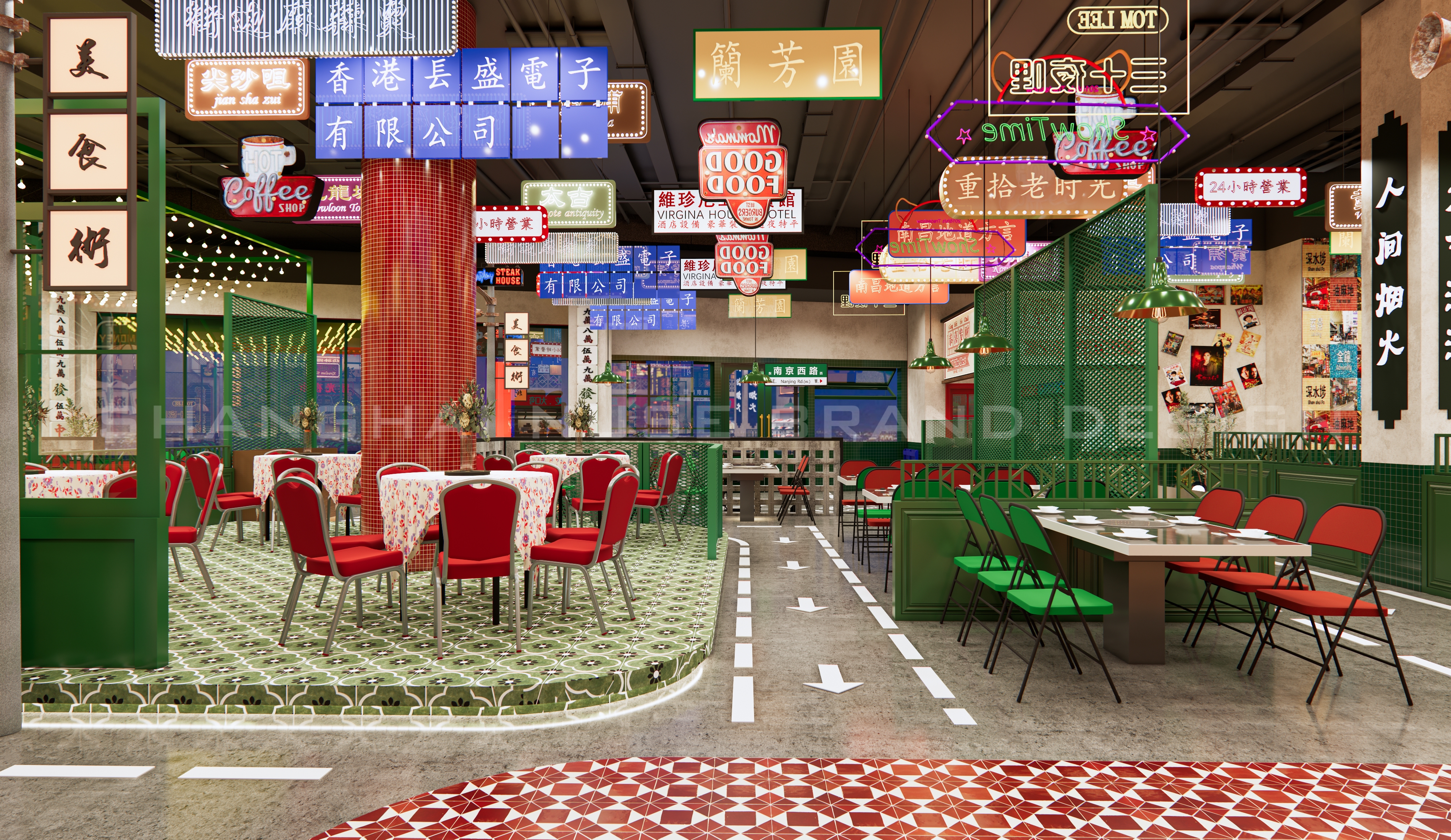 当大上海遇上香港旧时光:一间市井餐厅的复古文化狂欢丨木村空间设计有限公司-6