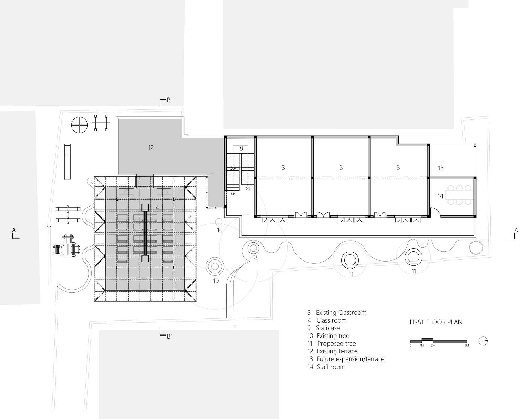 Mathew and Ghosh Architects 在班加罗尔贫民区小学打造树屋式多功能教室-28