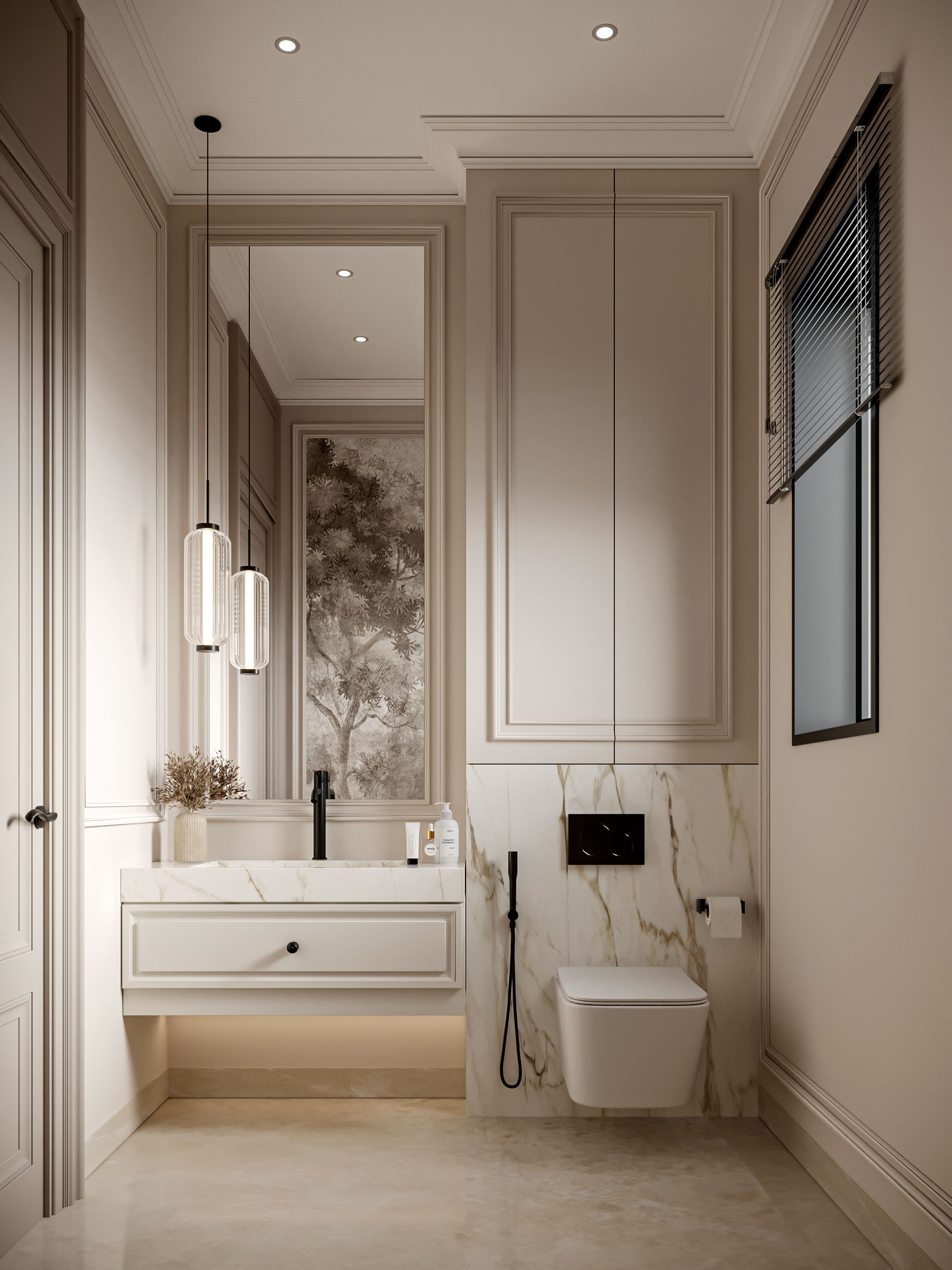 "Timeless Elegance: New Classic Style Simplex Villa"-6