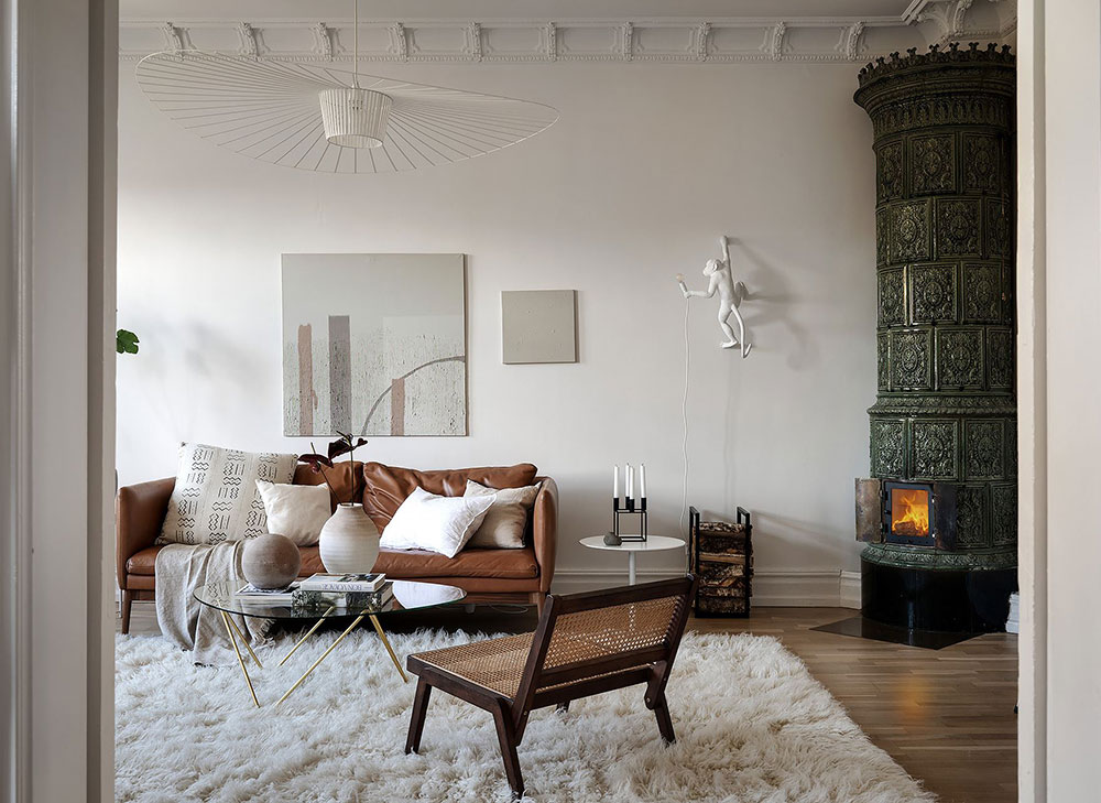 哥德堡优雅绿陶公寓，温暖纹理与现代风格的完美融合-16