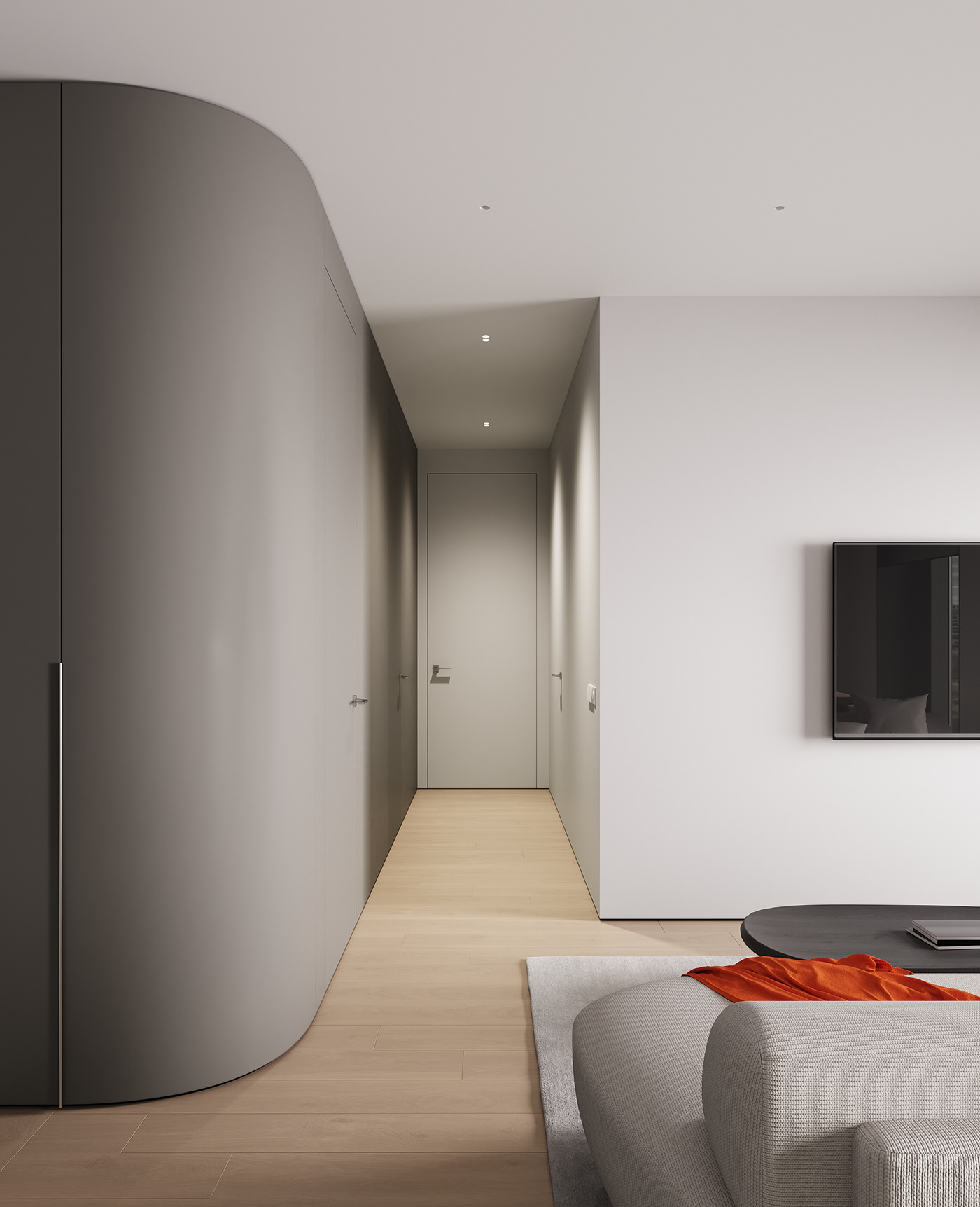 90㎡极简风公寓设计 这也太高级了吧-3