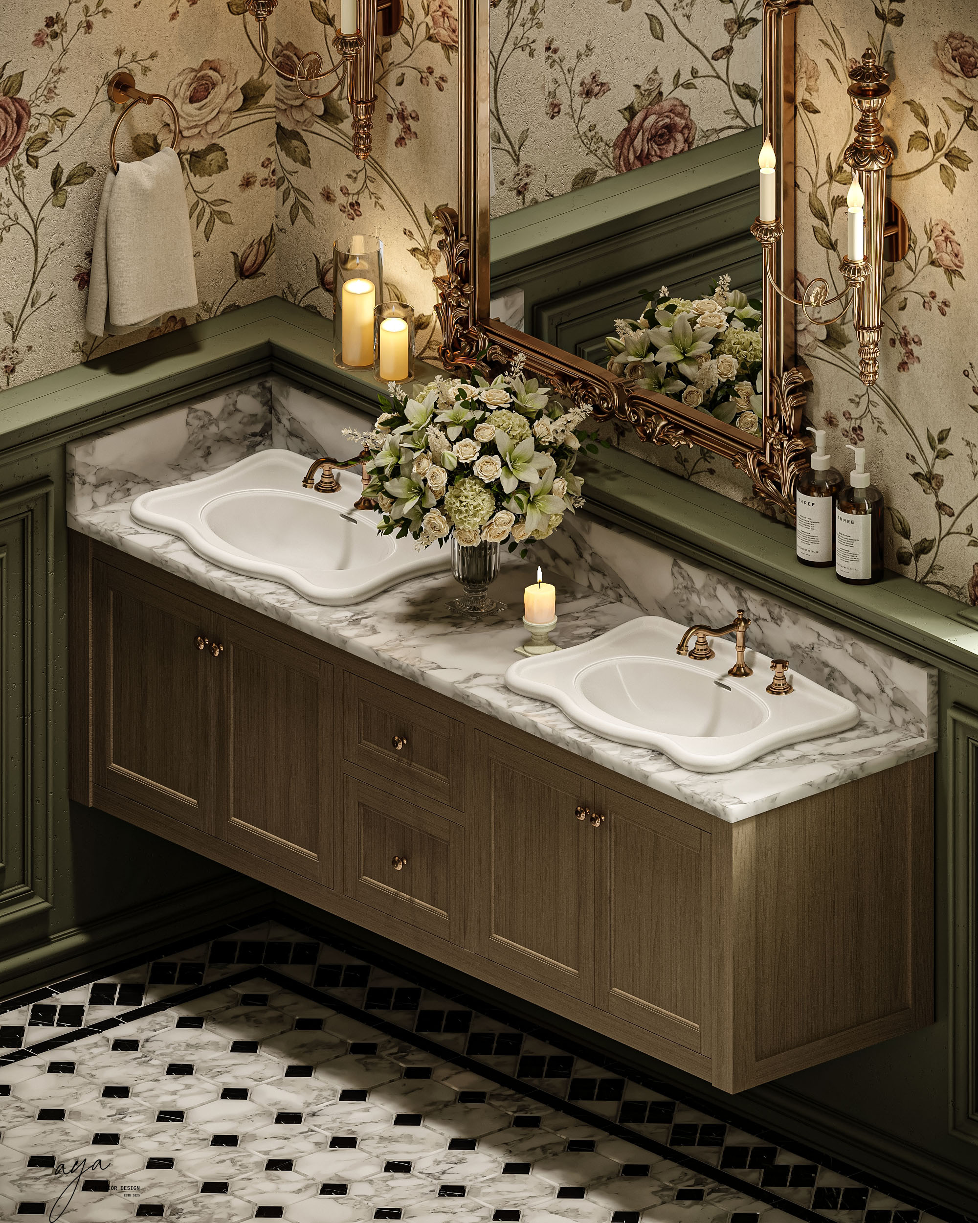 classic European vintage bathroom-4