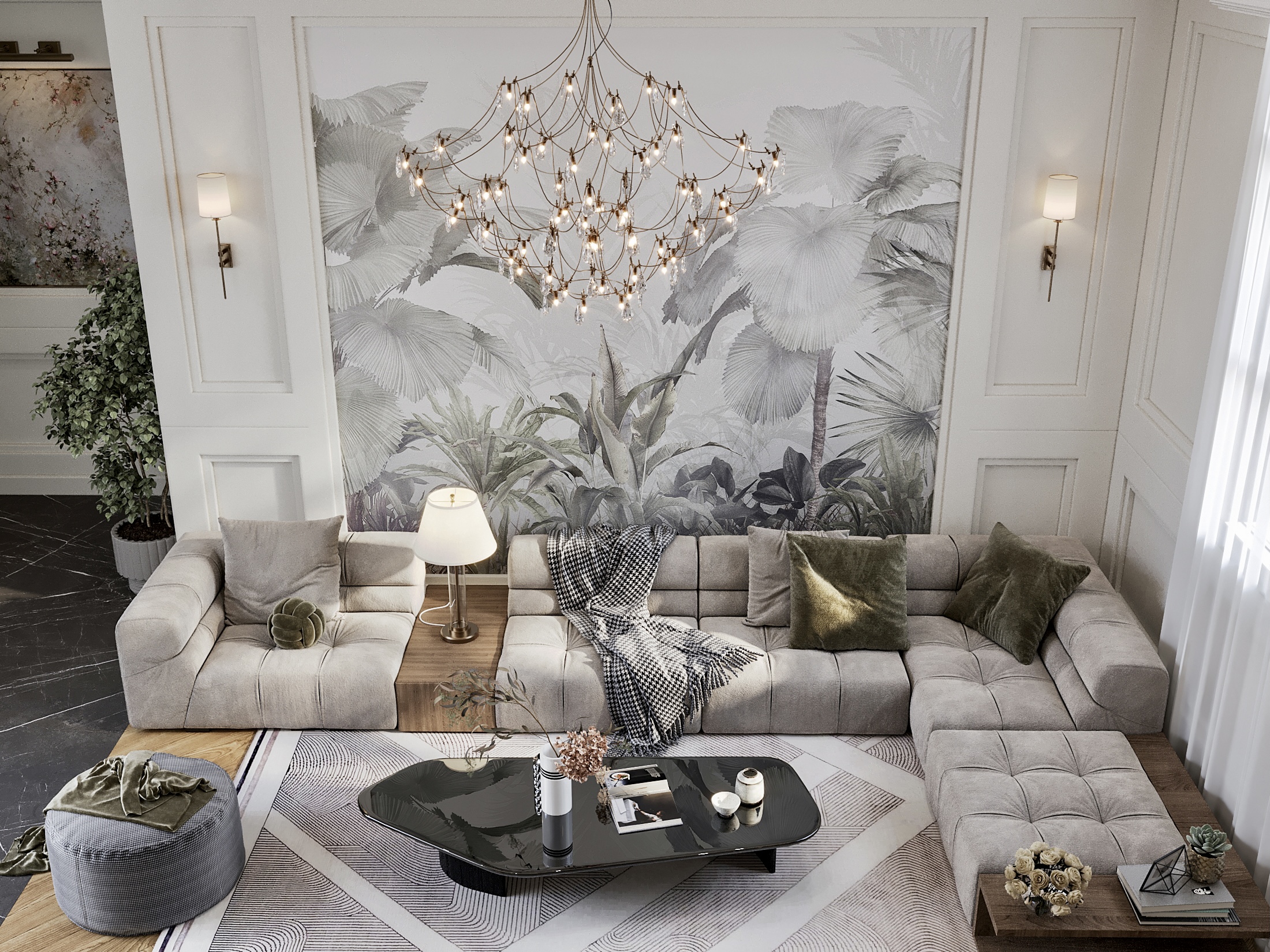 Neoclassic living-room and Home office-4