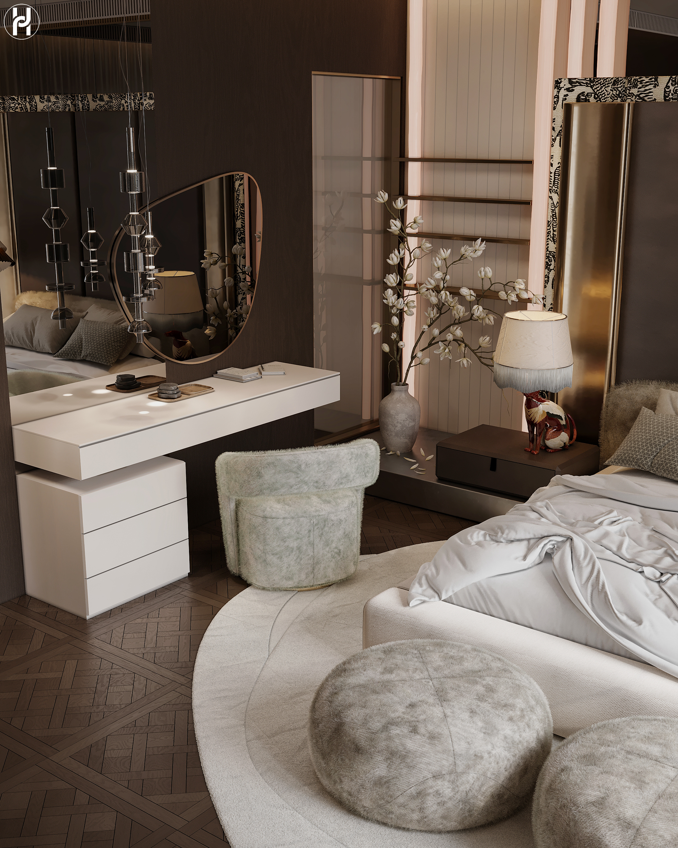 主卧室 方案02丨Khlood hisham,Ahmed Hussein Designs-10