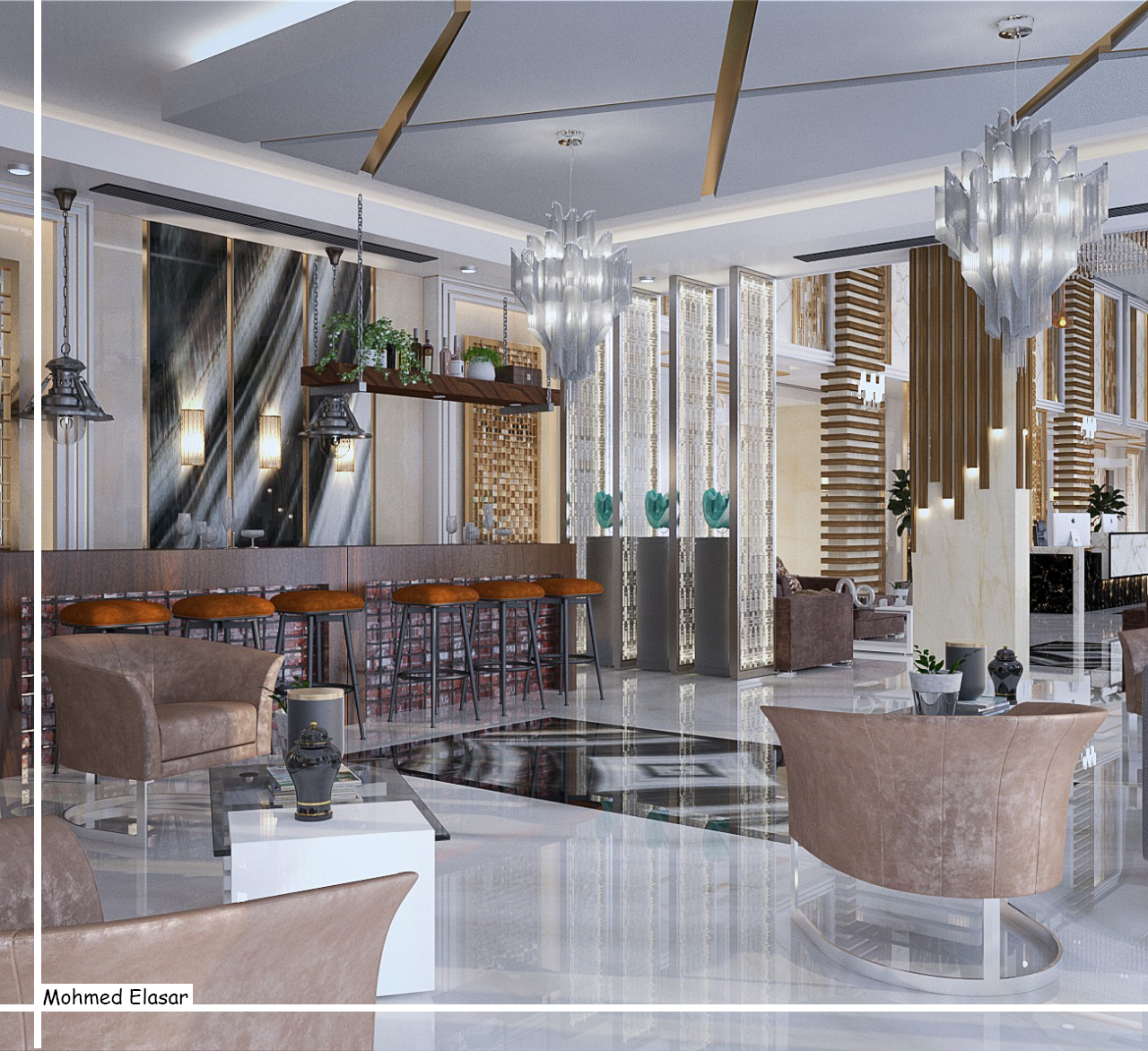 Modern Hotel 接待处设计-7