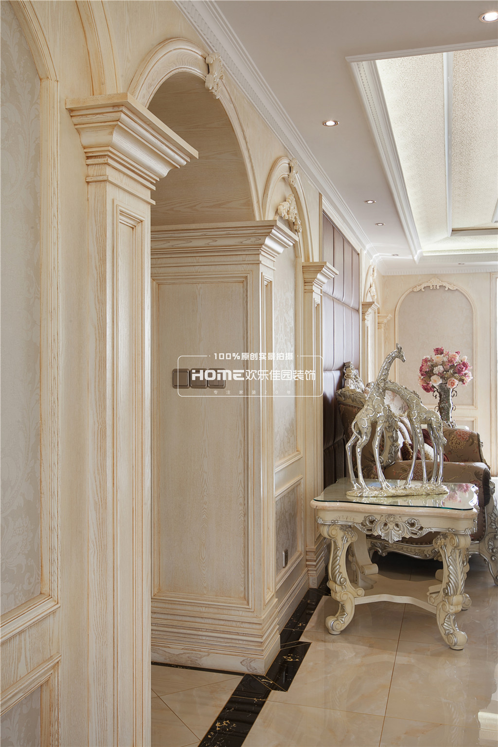 昆明丽水雅苑 85 平米欧式平墅设计，展现大宅尊贵气度-18