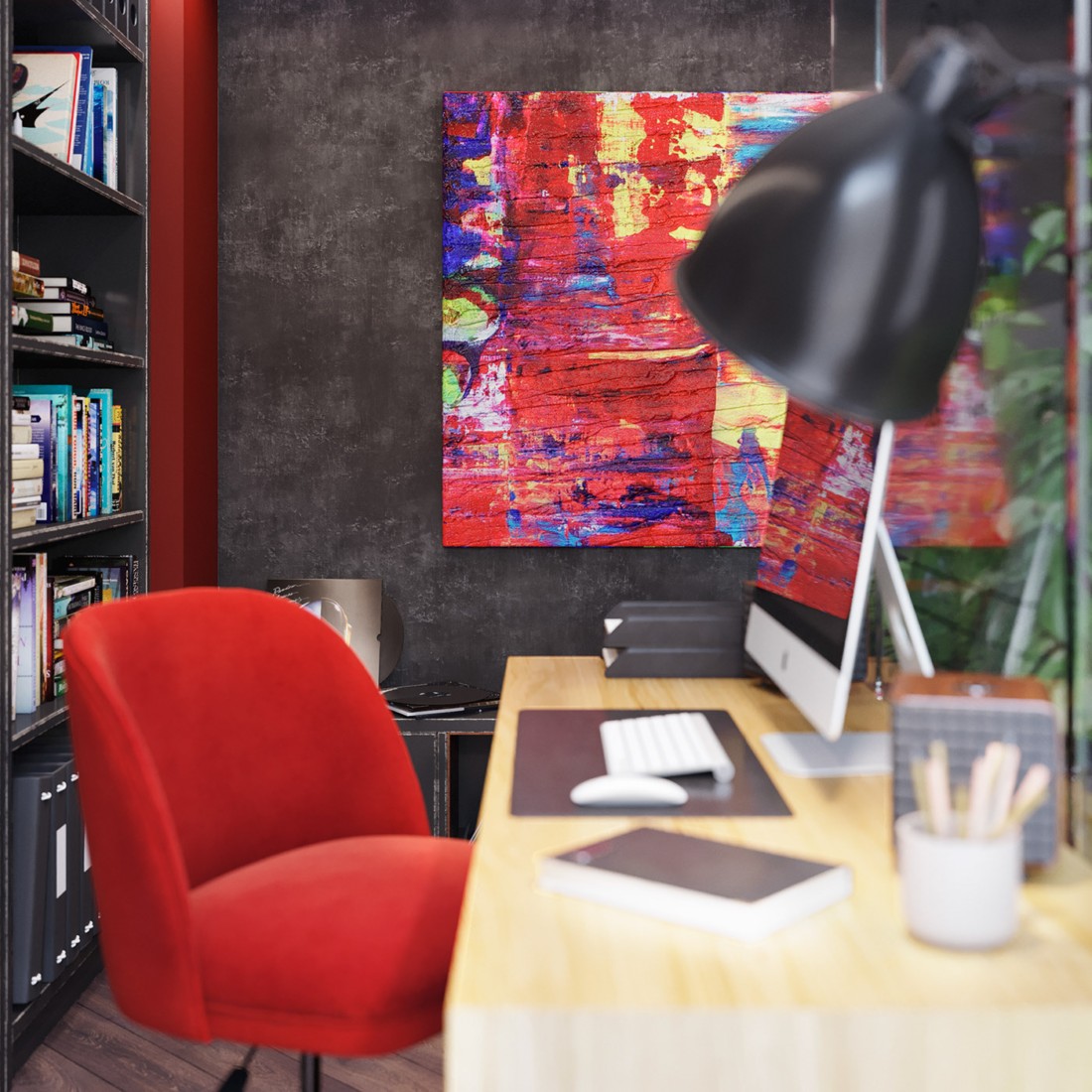 乌克兰 116㎡惊艳红色时尚美宅-35