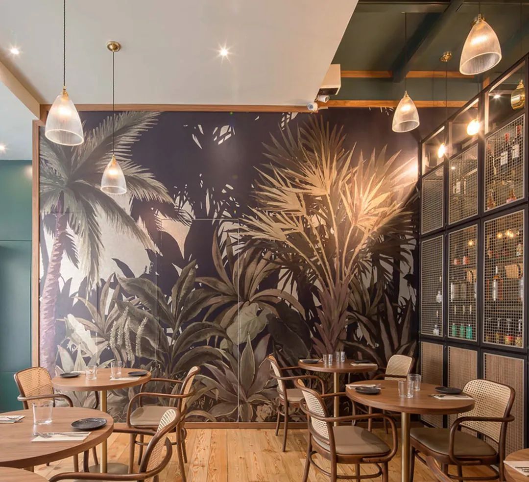 绿色风情素食餐厅 | 金碧辉煌的自然空间-21