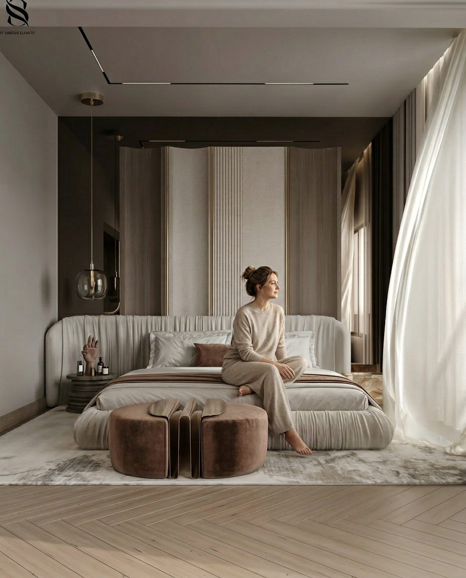 主卧室设计项目丨Shrouk Elsayed-3