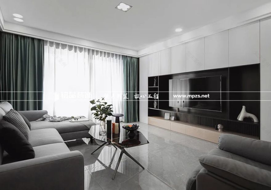 月光森林 | 130㎡现代简约,无主灯设计,3D 背景墙-31