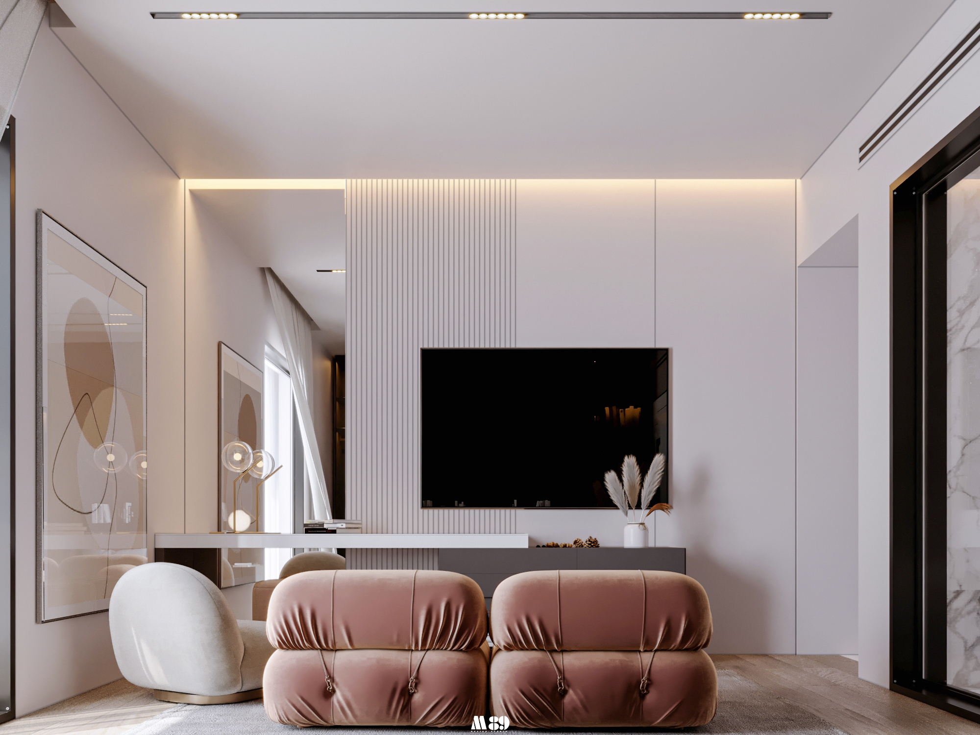 现代主卧室设计丨埃及开罗丨Moamen Amin-10