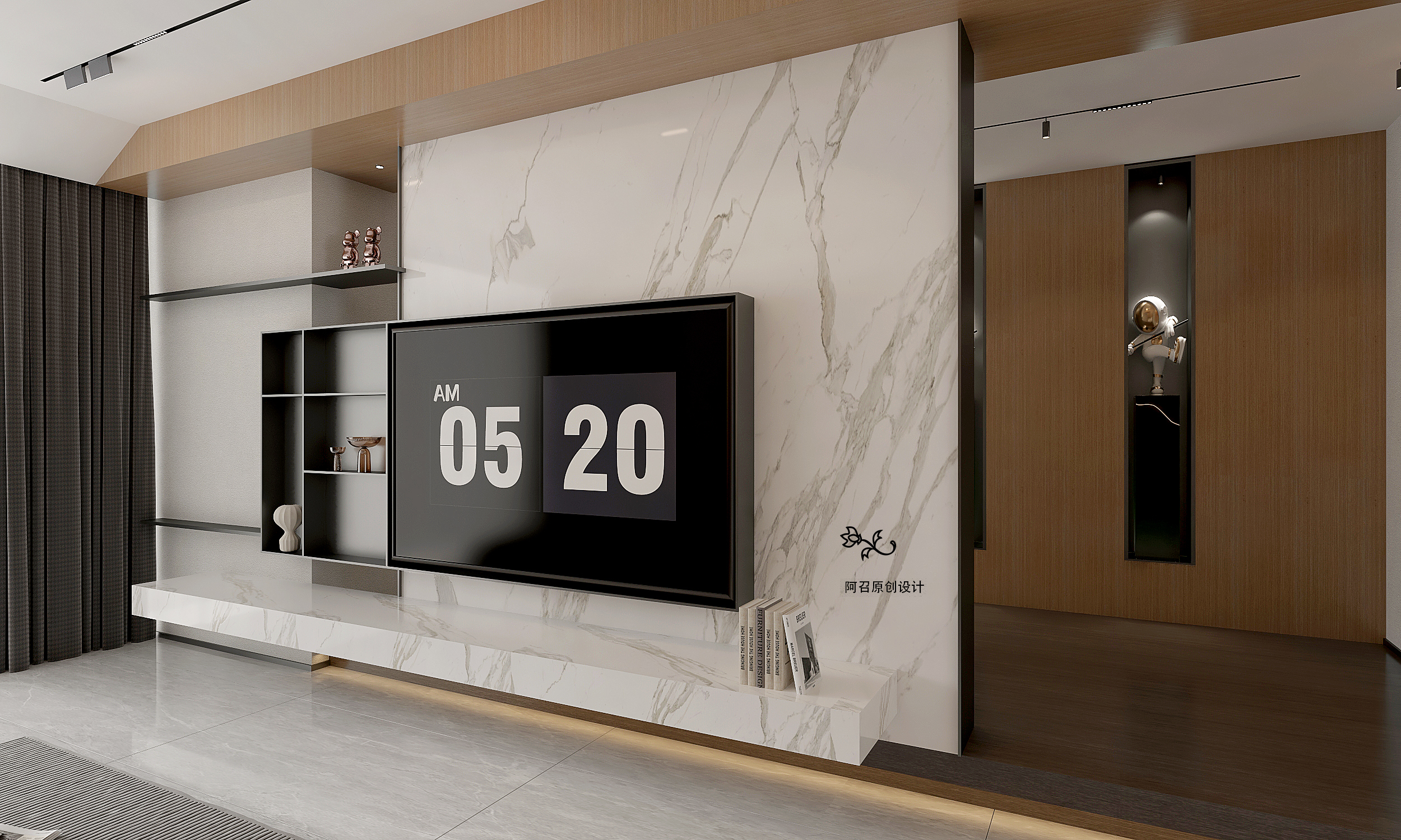 国仕山三期室内设计丨阿召原创设计-11