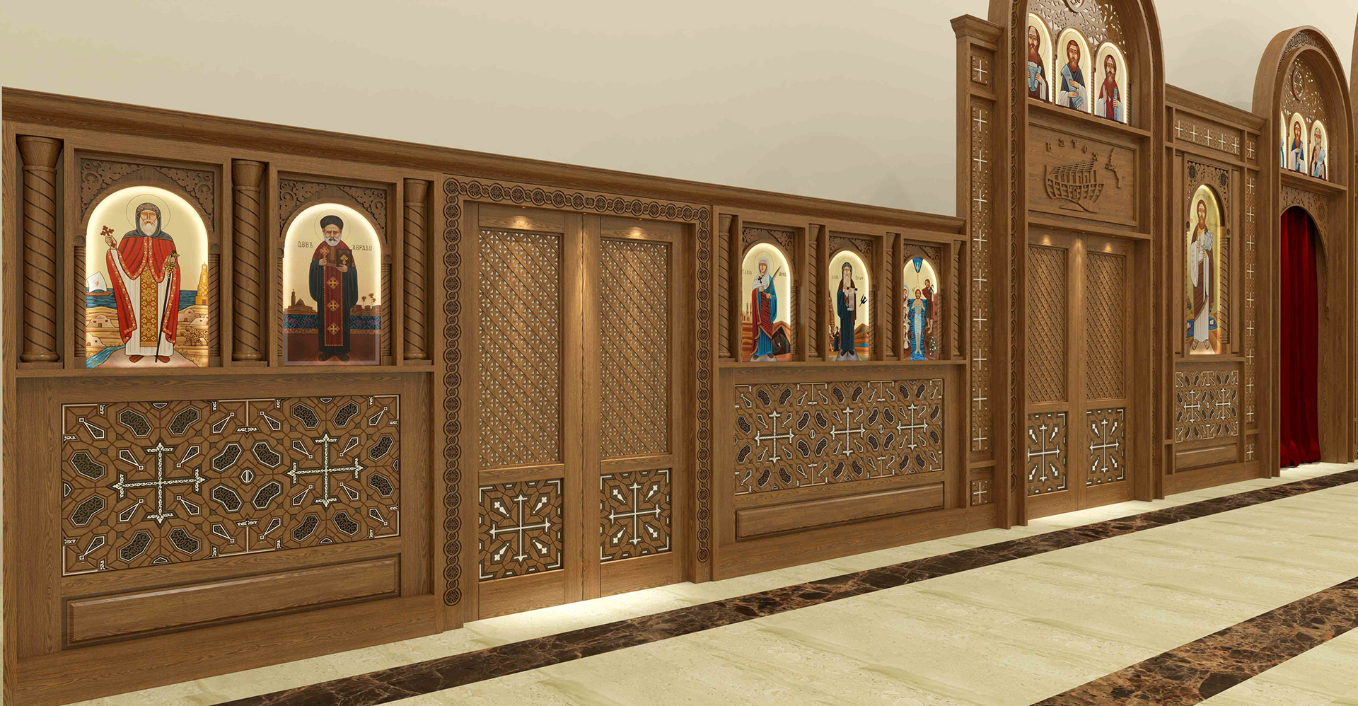 Coptic Orthodox Church Iconostasis Egypt-2