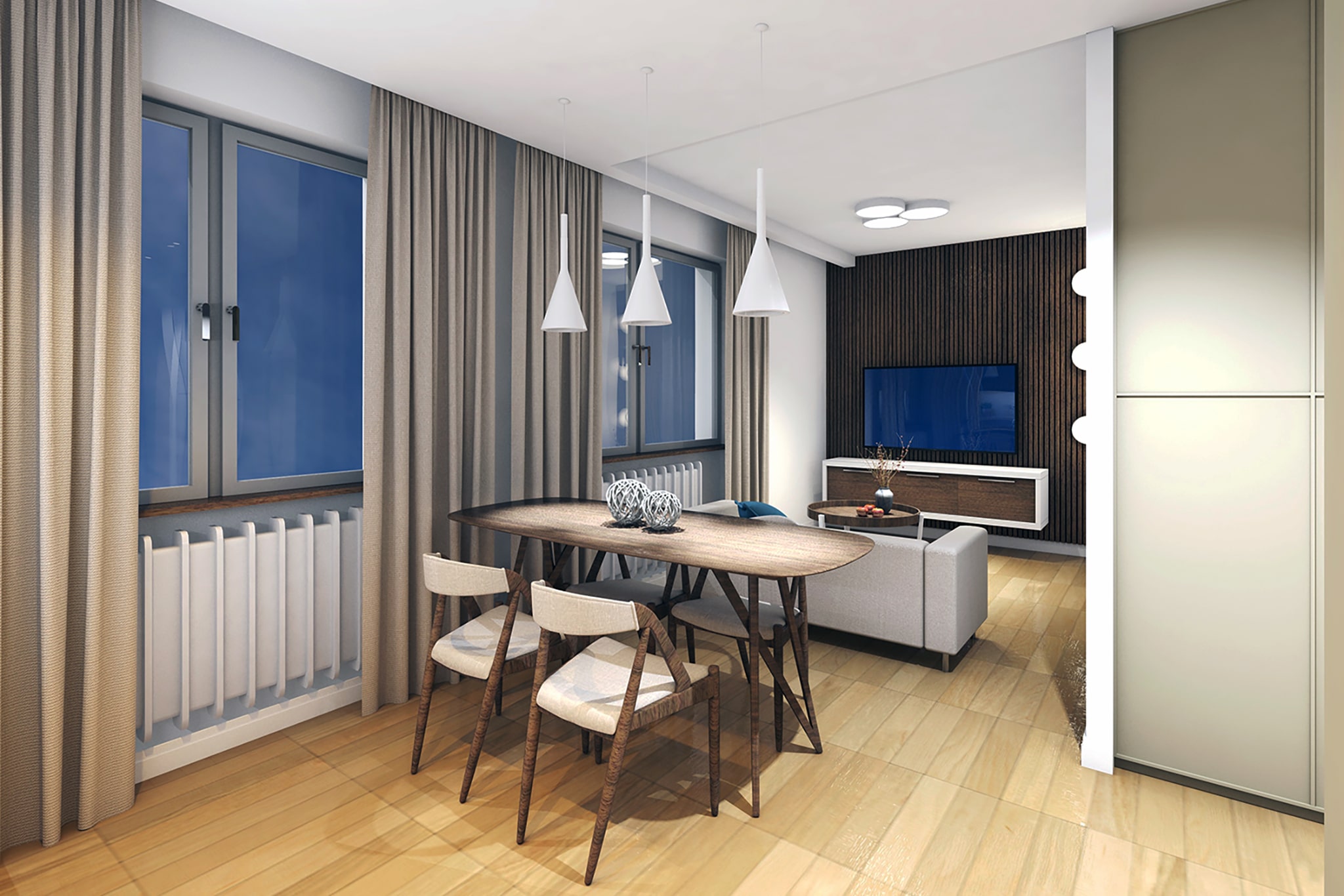 Scandinanavian interior in beige-1