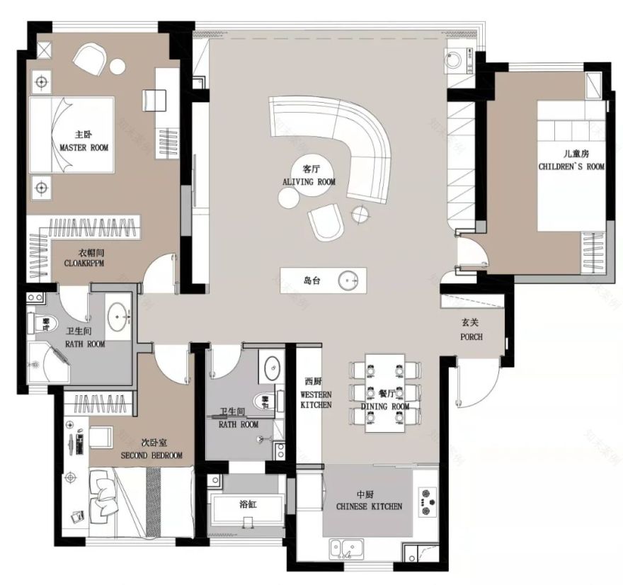 龙湖景粼天序现代简约家居设计丨青马别墅空间设计-32
