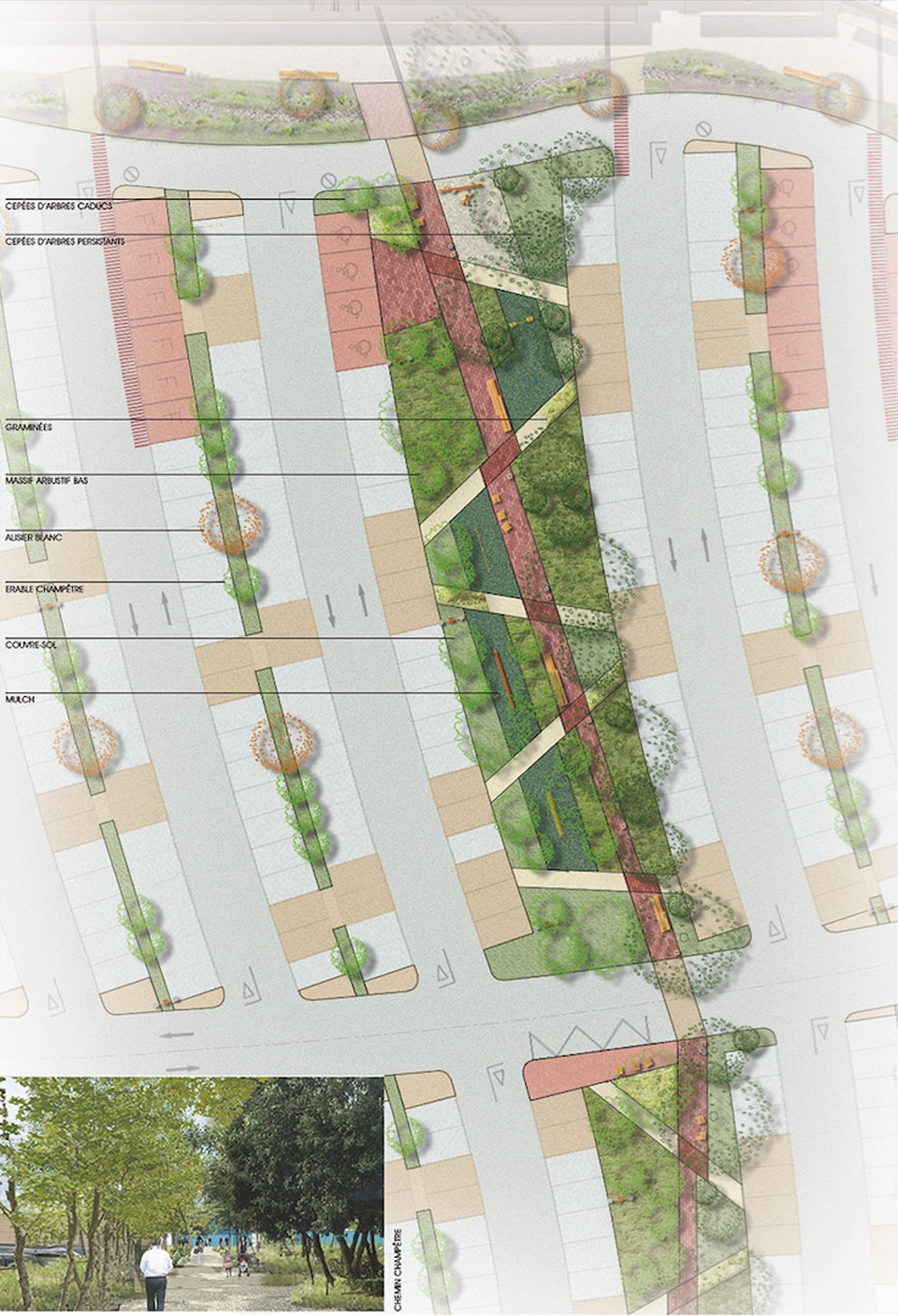 Espaces Fenouillet商业中心停车场和景观设计-28