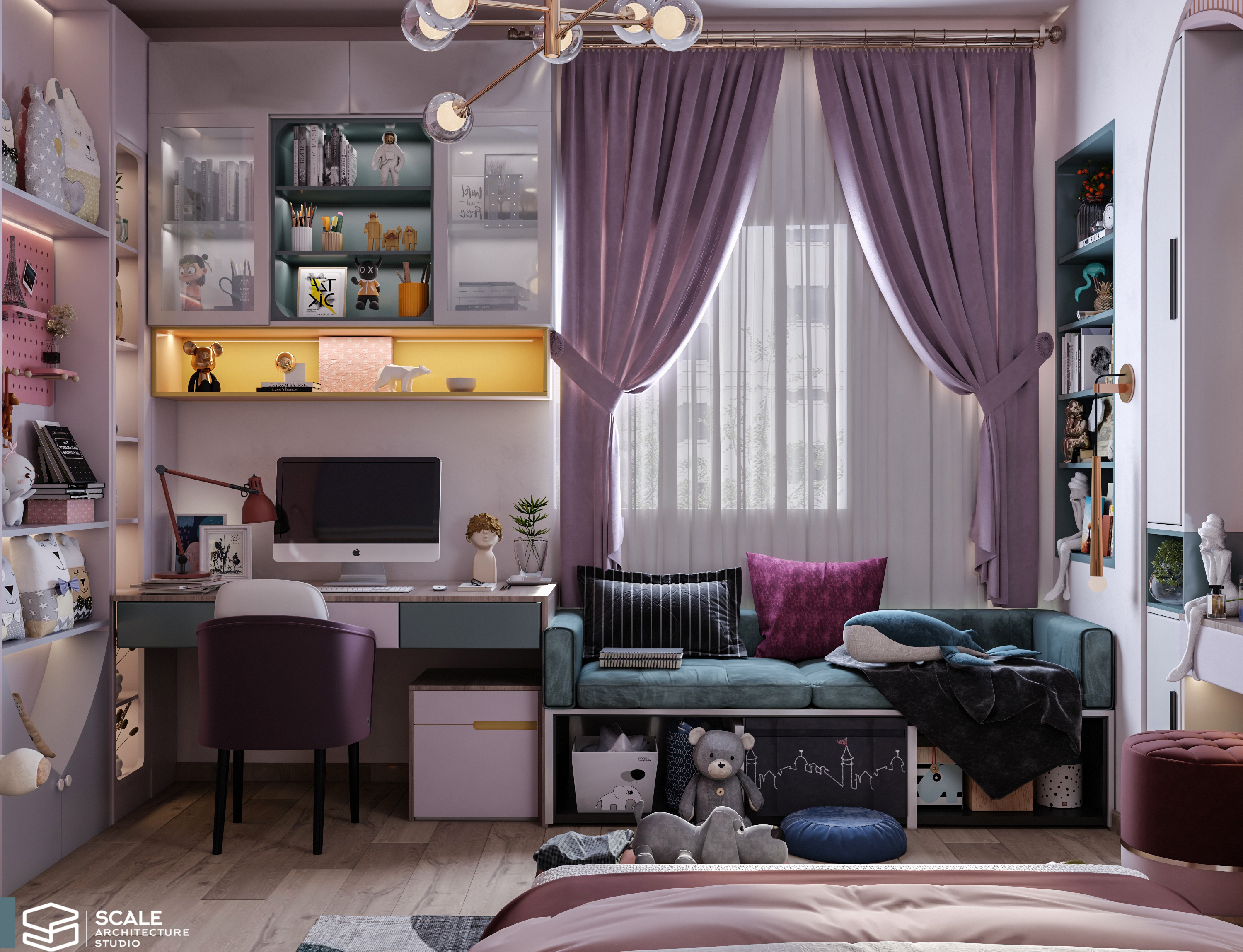 现代儿童卧室设计丨Scale Architecture studio office-5