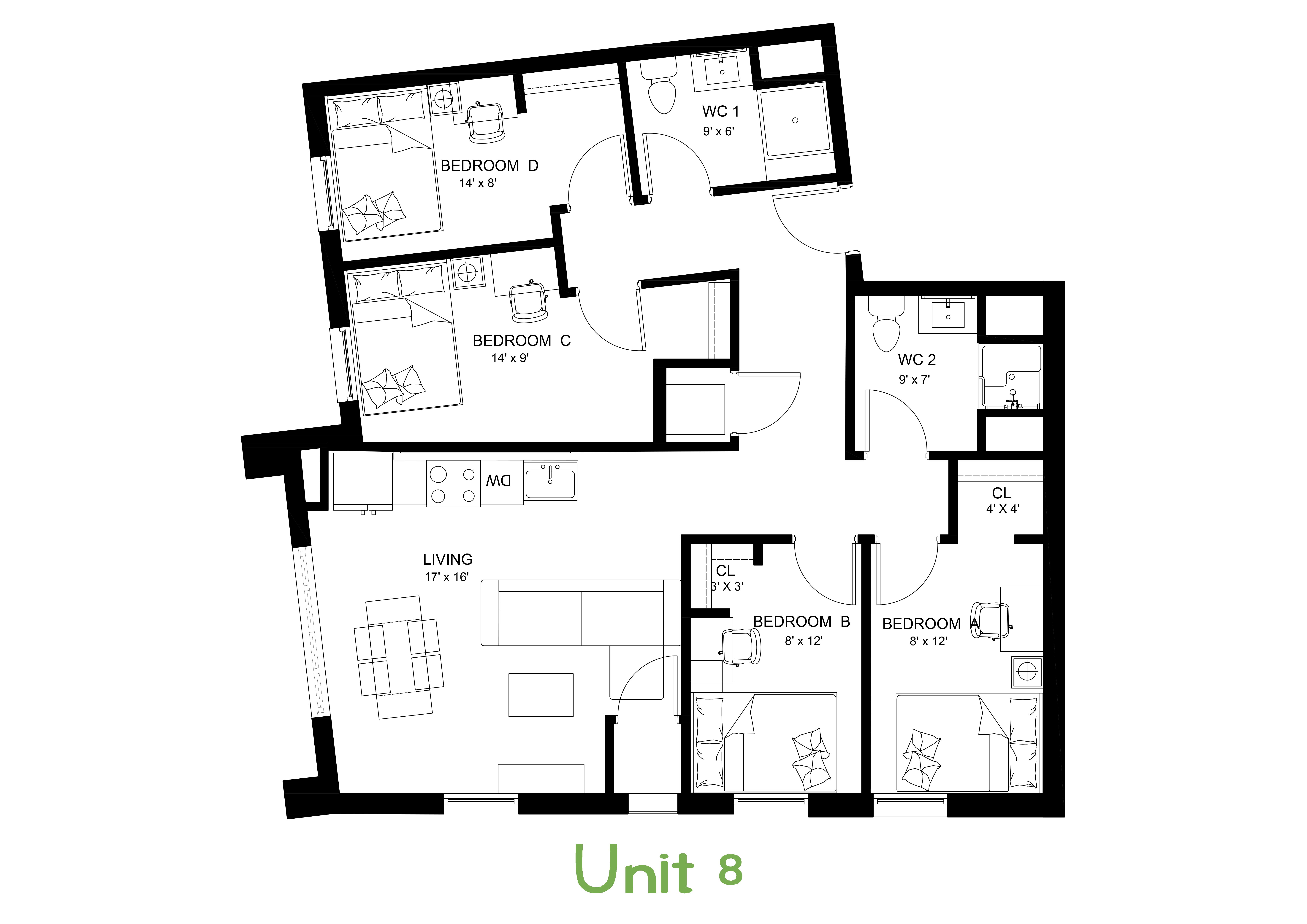 20 Housing units 3D plans-13
