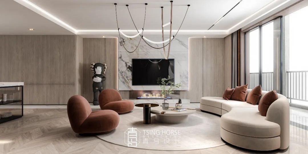 中海曲江大城现代轻奢设计，李峻团队打造 200㎡中叠生活空间-42