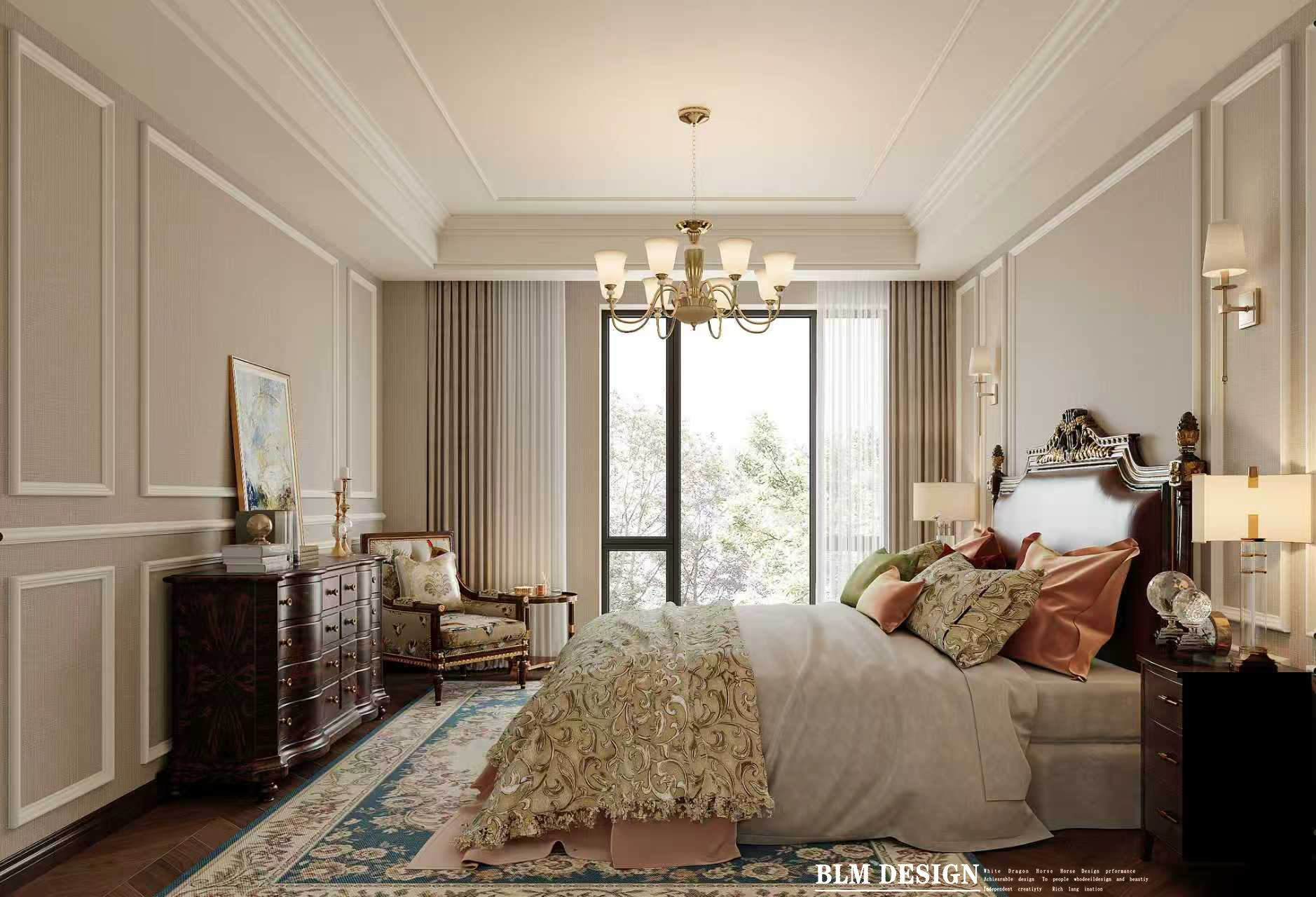 美式别墅效果图案例-9