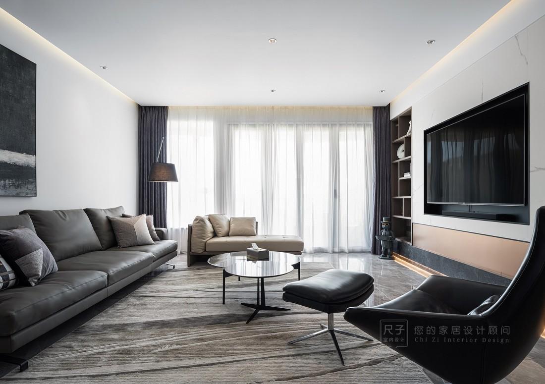 深圳掬月半山简约风格室内设计-4