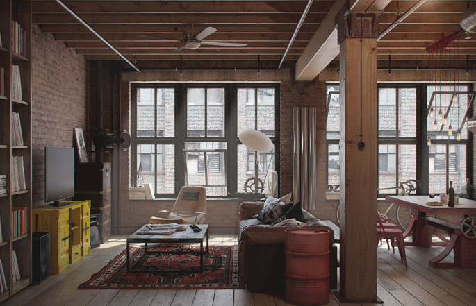 单身公寓Loft风格设计丨白俄罗斯建筑工作室Nordes-9