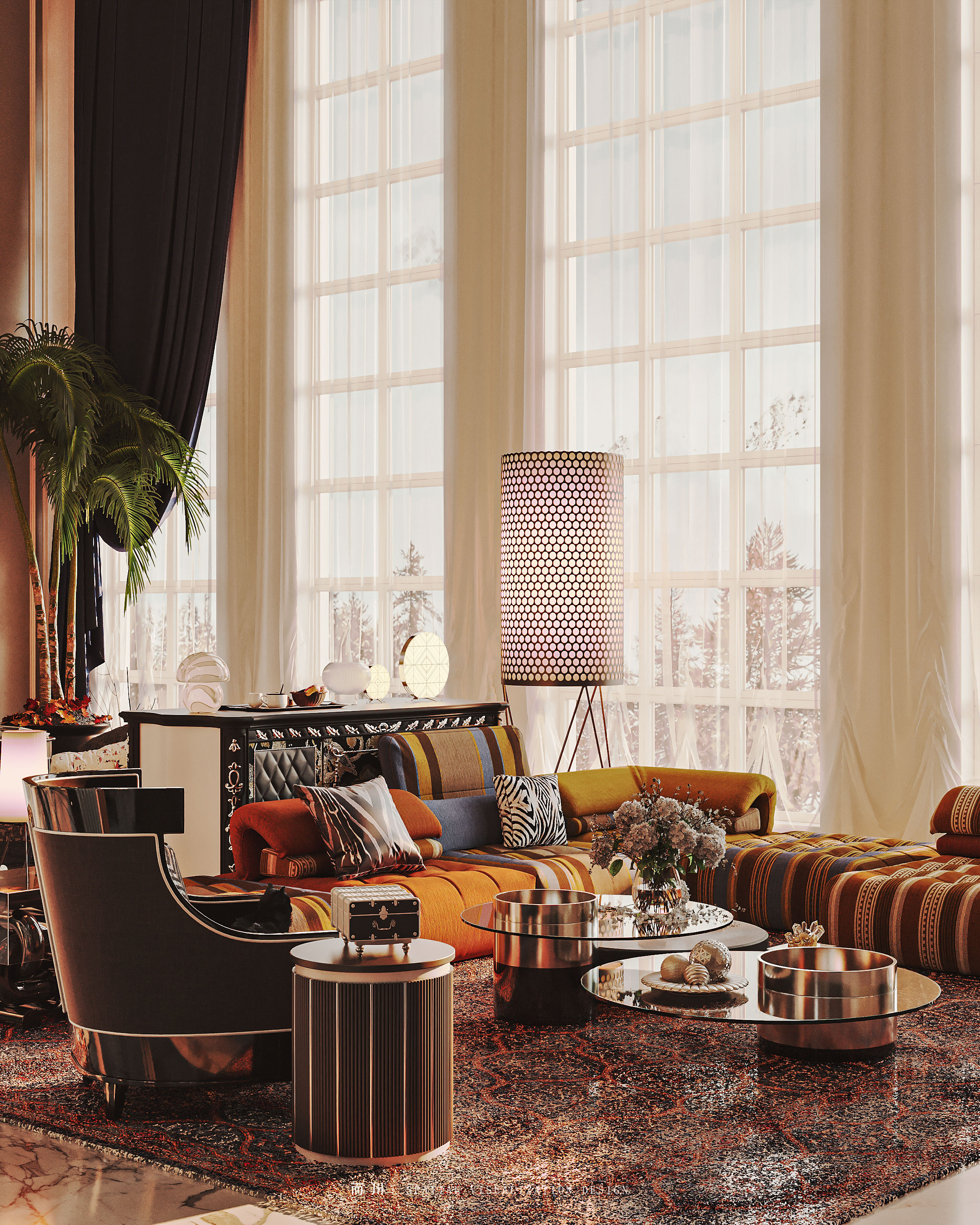 美式别墅丨而川空间可视化工作室-20