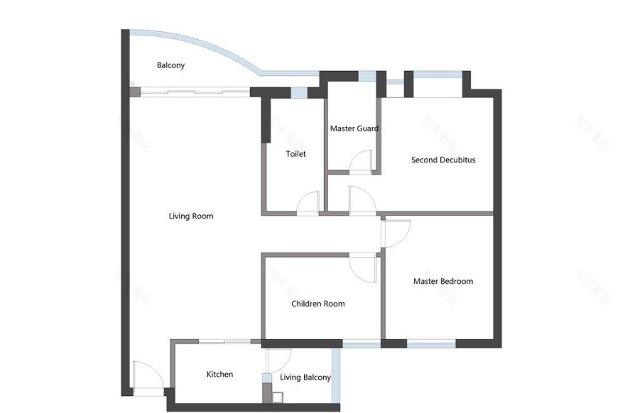 100㎡极简宜居空间设计-17
