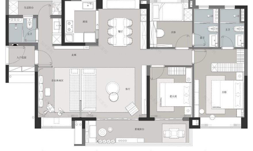 广州金茂万科·都会四季 133 户型丨中国广州丨深圳 GNU 金秋设计-40