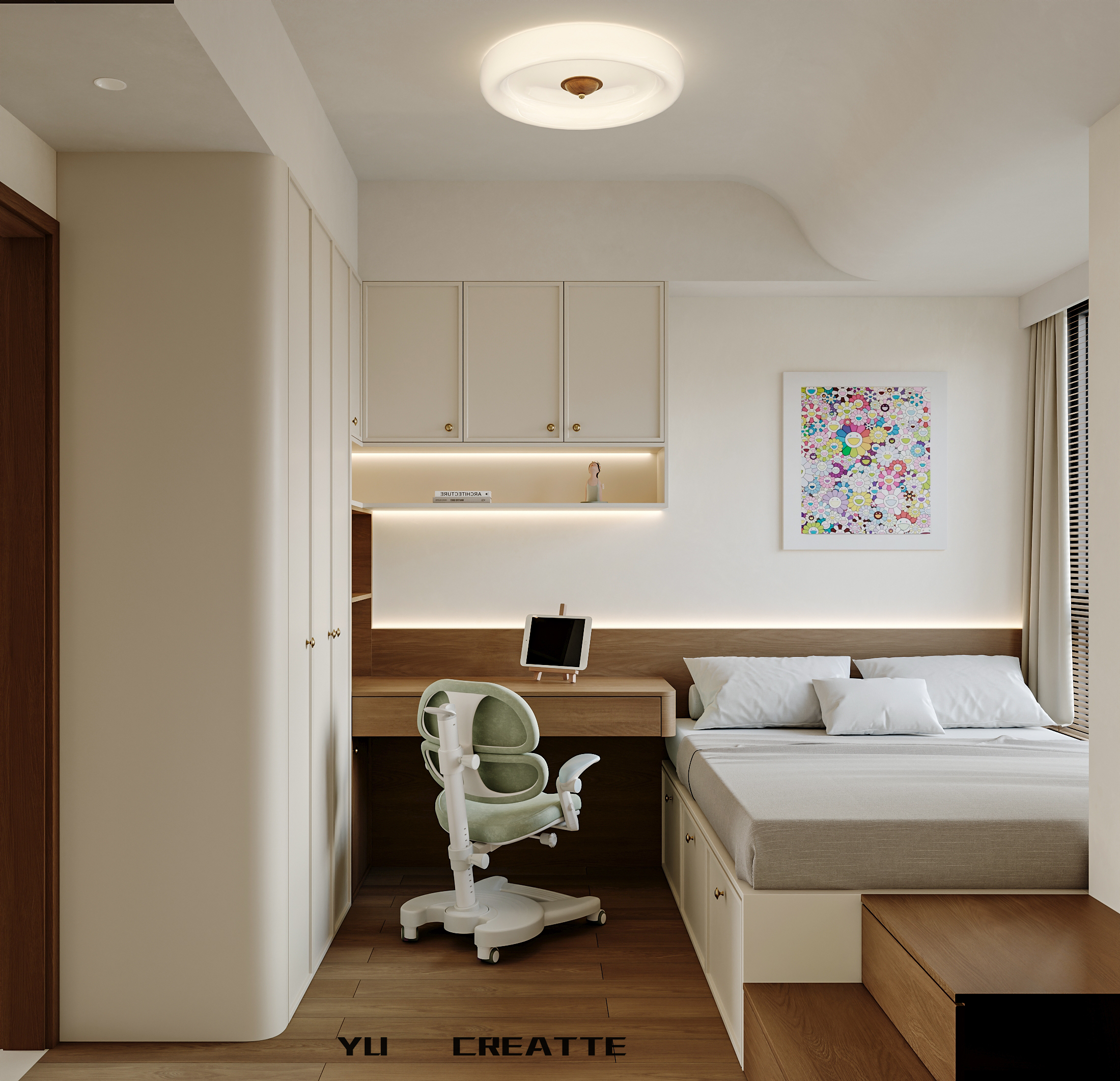 中古奶油 客餐厅 主人房 儿童房丨近期表现-8