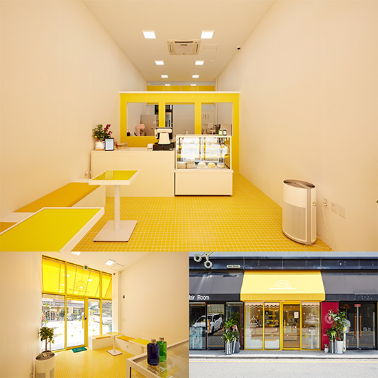 柠檬色点睛，12 平米咖啡厅的活力设计-1