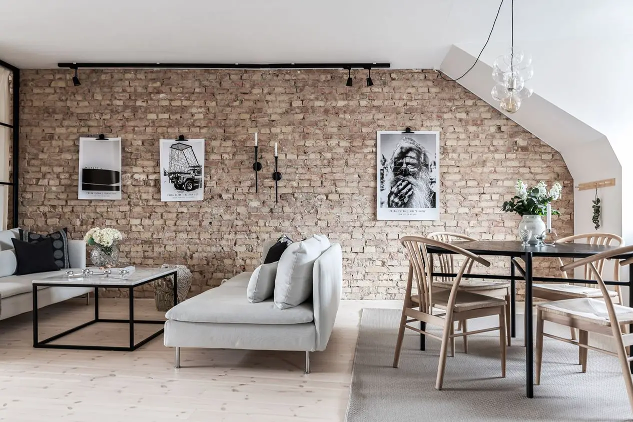 瑞典 54m2 复古一居室公寓设计-1