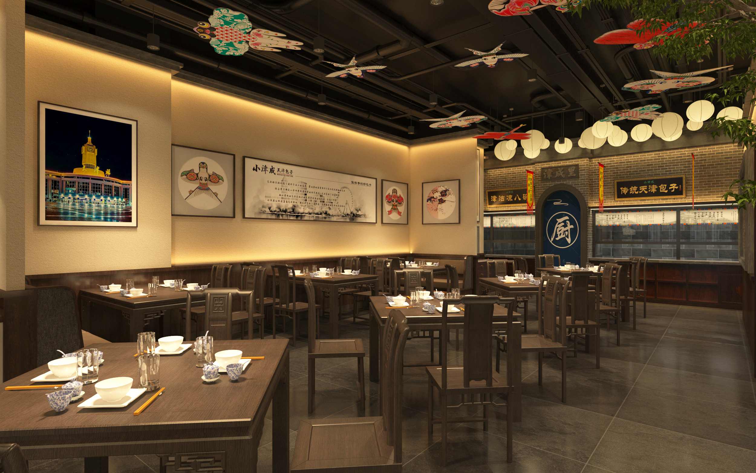 小津成天津包子（乐园店）丨蒙古丨内蒙古傲城建设工程有限公司-15