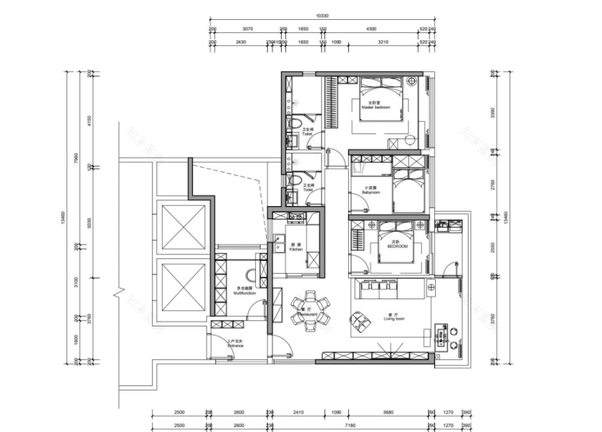 轻法式奶油风温柔而知性的家-1