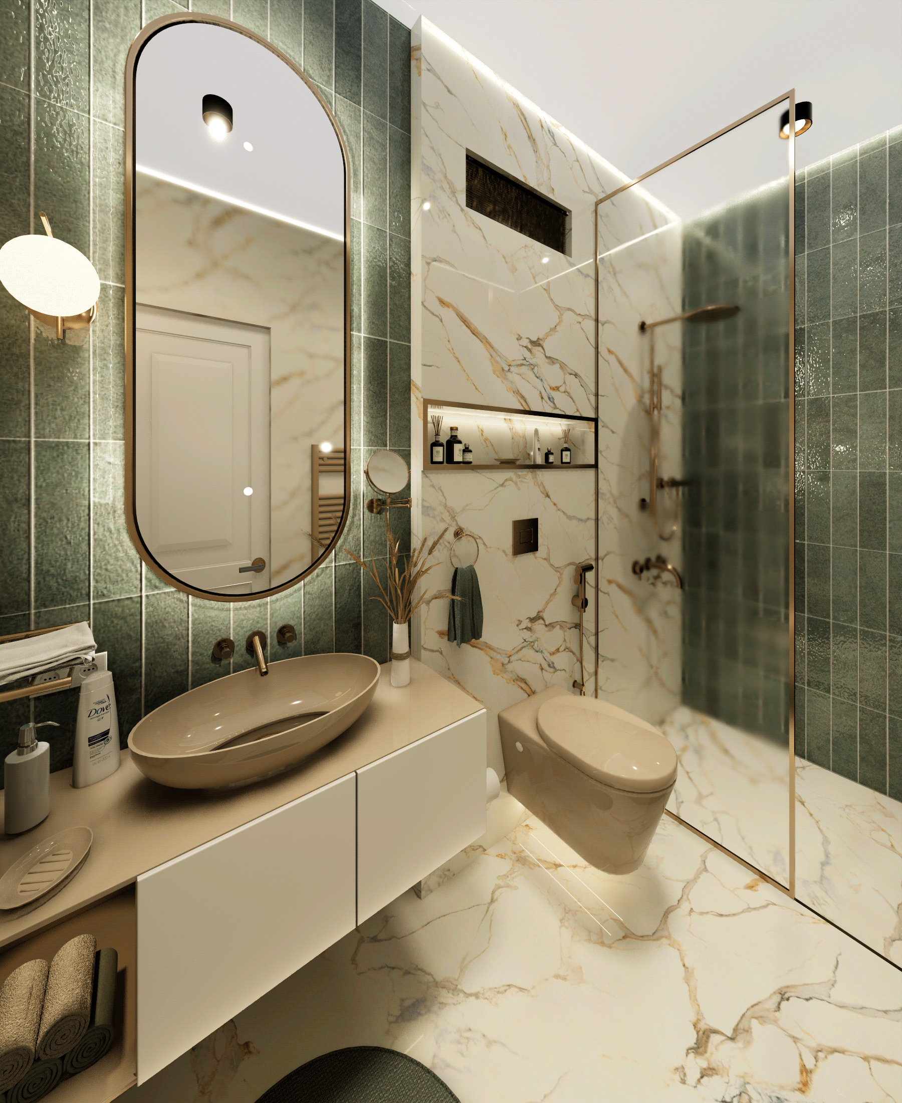 豪华洗手间设计丨tahseen.jamal-6