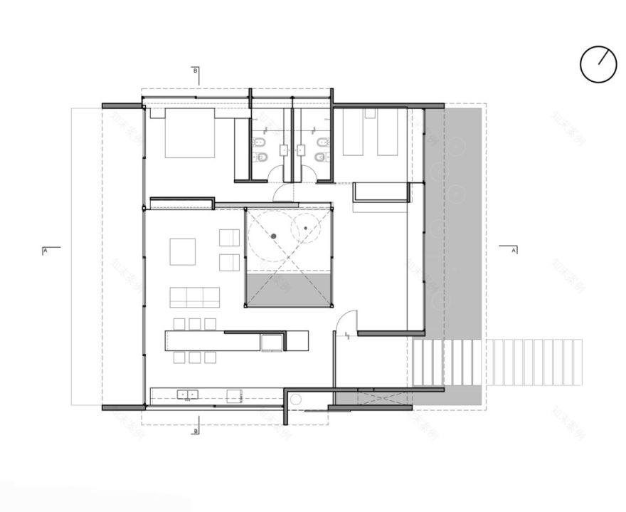 Spectacular Concrete House Surrounded by Fields and Vegetation-46