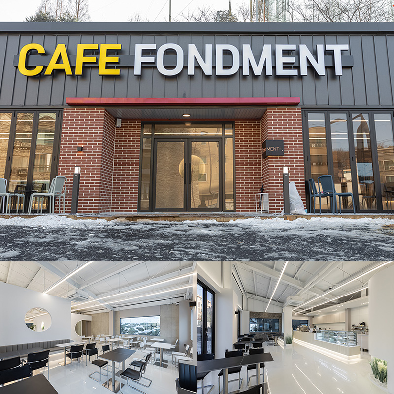 白色调的极简咖啡厅 | 60 平米的精致设计-1